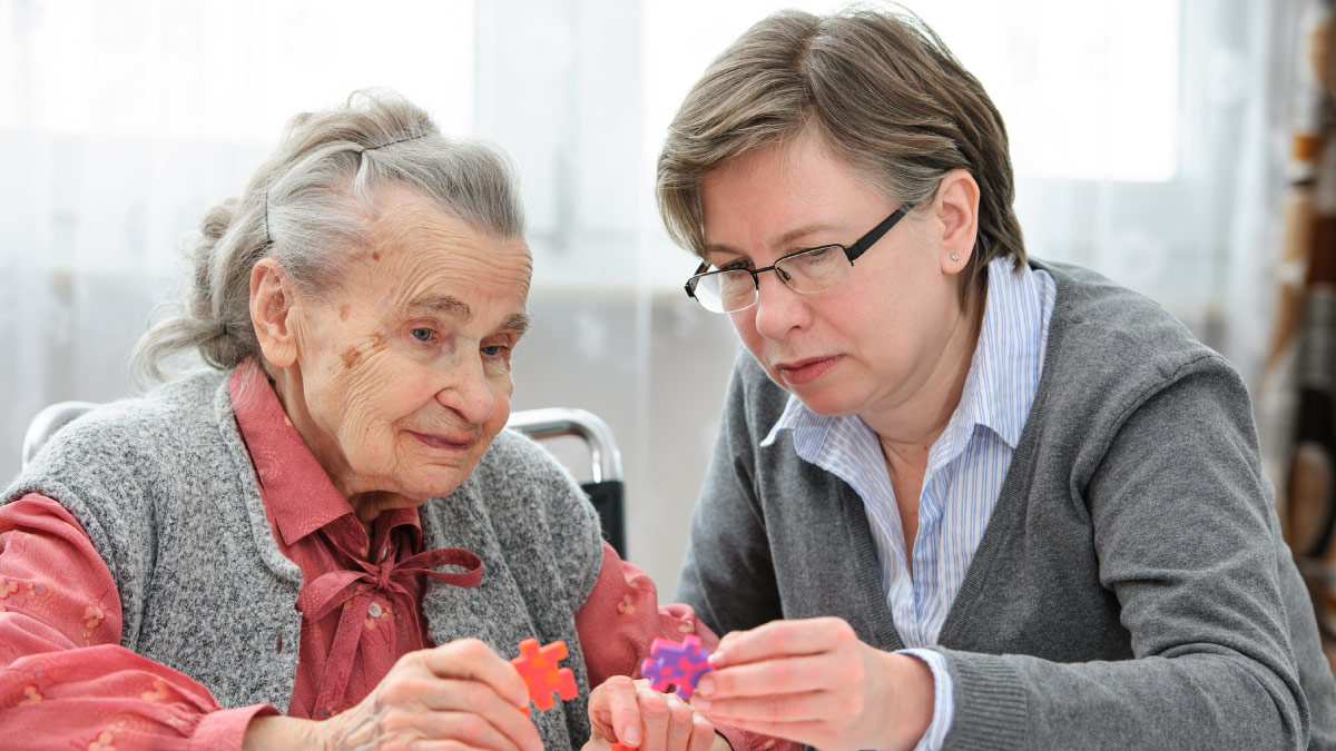 Respite care provider offering care for an older adult