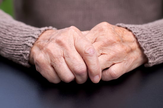 older adult's hands