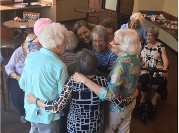 Westwood Ridge residents in a circle