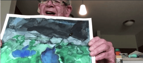 Healthy Aging Month: Residents learn watercolor techniques virtually